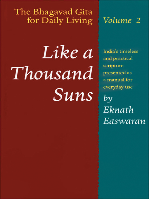 Title details for Like a Thousand Suns by Eknath Easwaran - Available